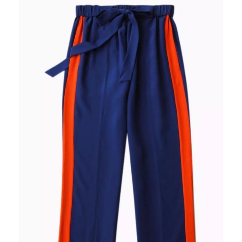 Tory Burch Desmond Side Stripe Pants 100% Silk - Picture 5 of 8